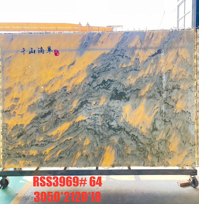Tranh đá sơn thủy xuyên sáng TDST-VT02 | dáng ngang