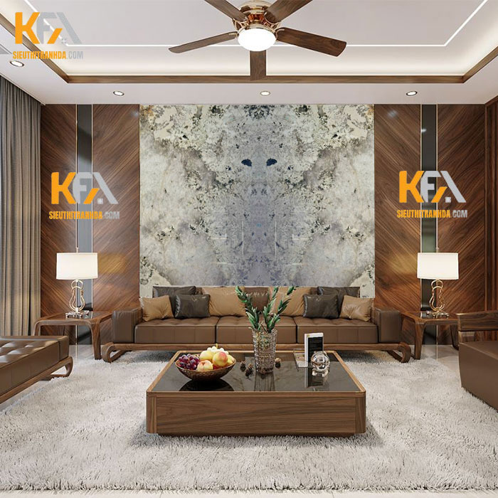Tranh đá đối xứng xuyên sáng TDDX-TC011