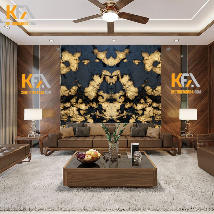 Tranh đá đối xứng xuyên sáng TDDX-EU04