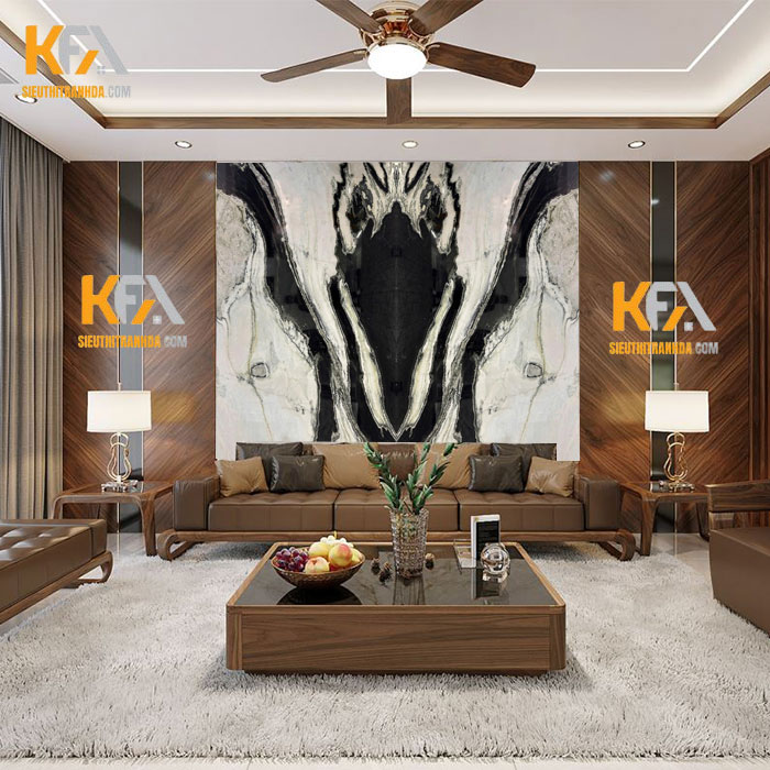 Tranh đá đối xứng TDTA-F05 Panda White