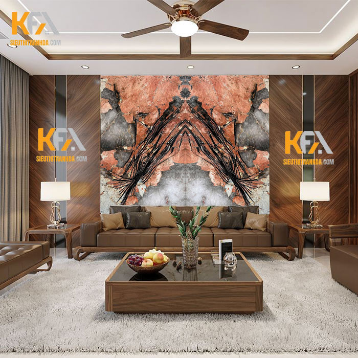 Tranh đá thạch anh đối xứng TDTA-F02