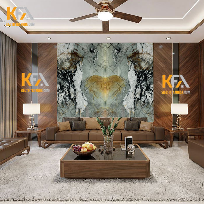 Tranh đá thạch anh đối xứng TDTA-F04
