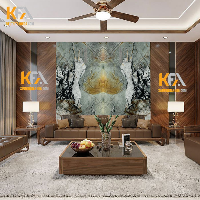 Tranh đá thạch anh đối xứng TDTA-F04