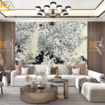 Tranh đá hoa đào xuyên sáng TDXS-VT03