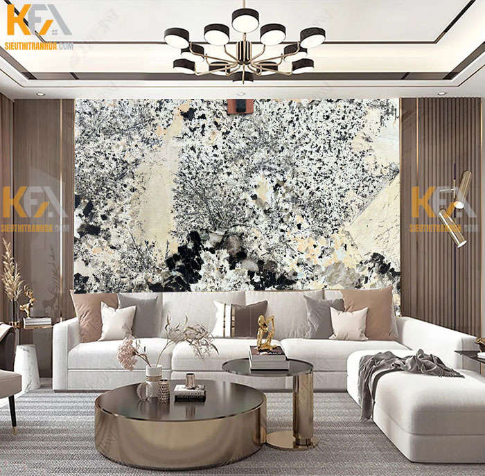 Tranh đá hoa đào xuyên sáng TDXS-VT03