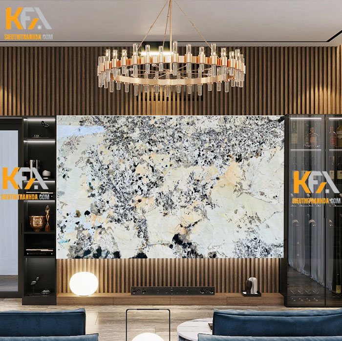 Tranh đá hoa đào xuyên sáng GMC-001