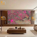 Tranh đá hoa đào xuyên sáng Brazil TC-003