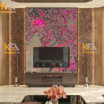 Tranh đá hoa đào xuyên sáng Brazil TC-003