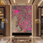 Tranh đá hoa đào xuyên sáng Brazil TC-003